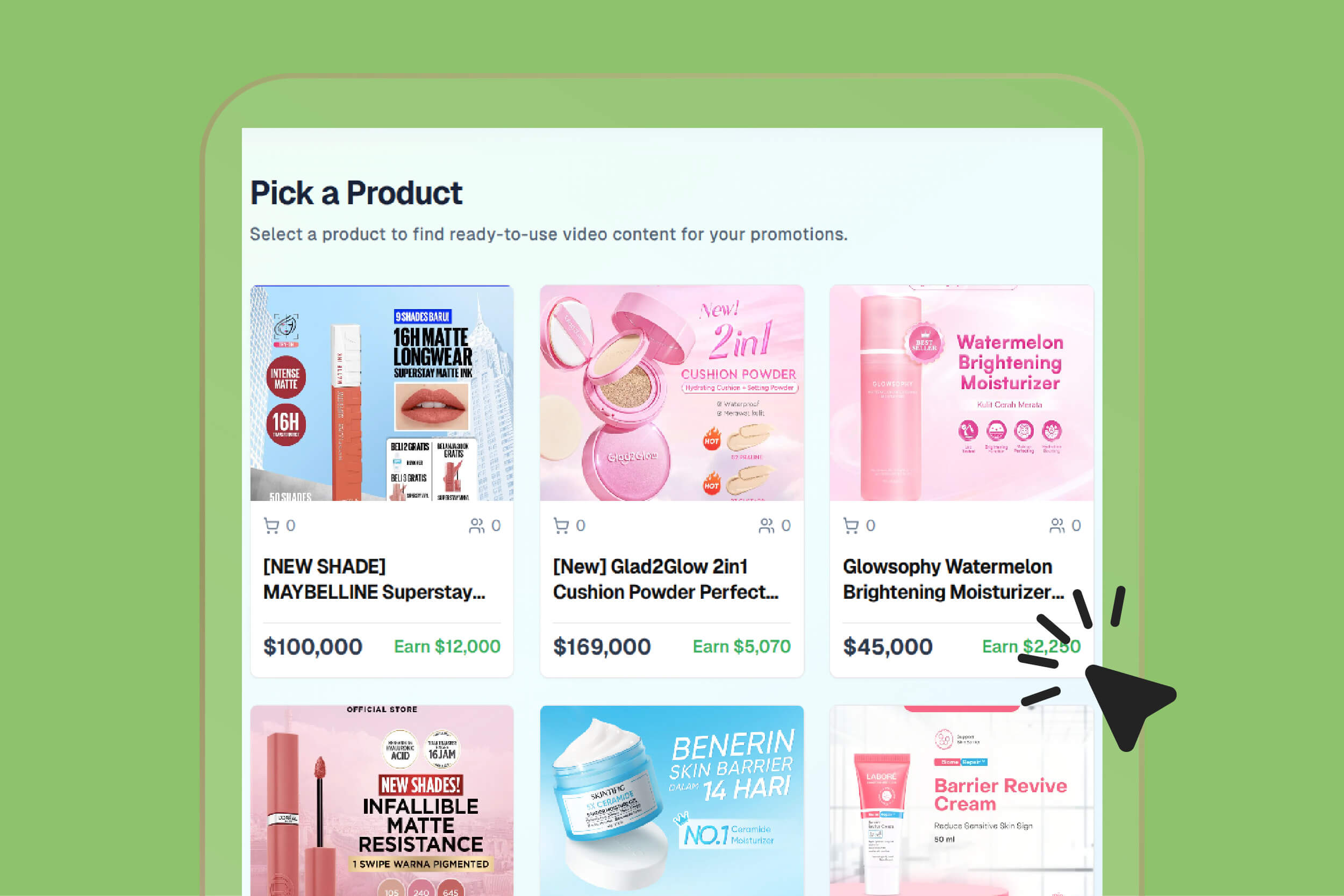 Langkah 1: Pilih Produk Anda